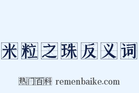 米粒之珠反义词是什么意思的图片